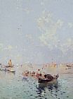 Franz Richard Unterberger Canvas Paintings - View to Saint Mark's Square, Venice